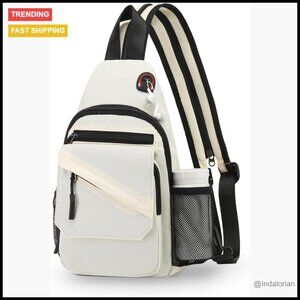 Nylon Crossbody Bag Convertible Backpack Anti-Theft Daypack Travel